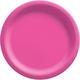 Bright Pink Extra Sturdy Paper Dinner Plates, 10in, 20ct
